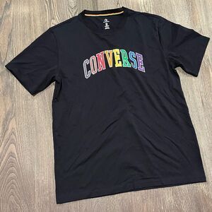 NWOT Converse T-Shirt Crewneck Short Sleeve Pullover Lightweight Black Size M